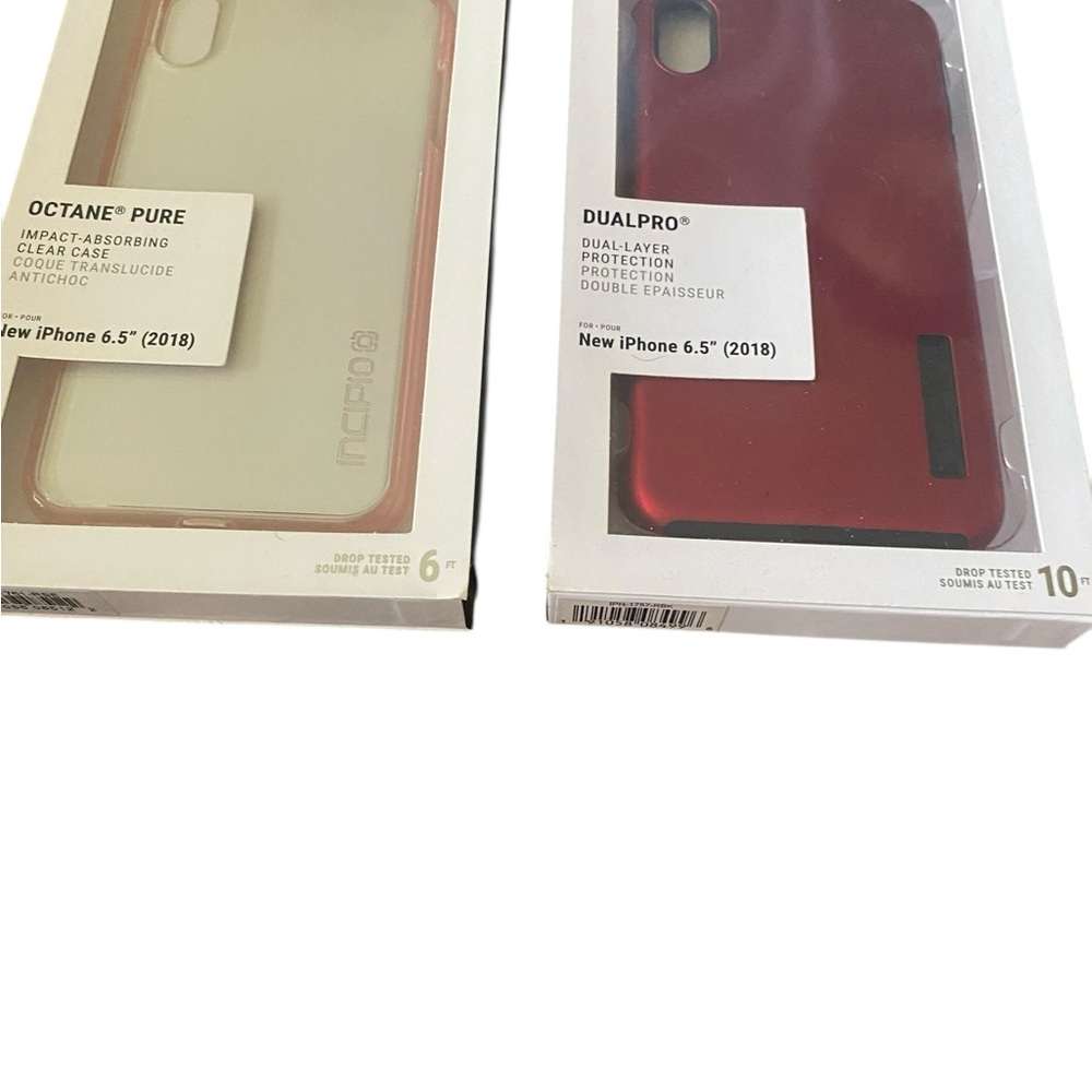 Incipio DualPro Red and Octane Pure Clear Cases for iPhone 6.5"